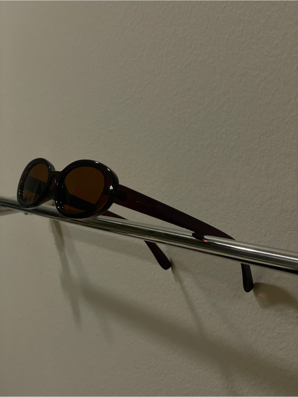 90s Oval Women's Sunglasses in Dark Brown - Picture 4 of 5